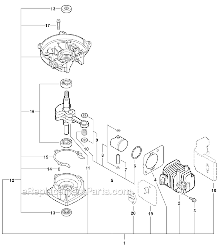 Page D Diagram and Parts List for HC-185 S69511001001 - S69511002064 Echo Hedge Trimmer