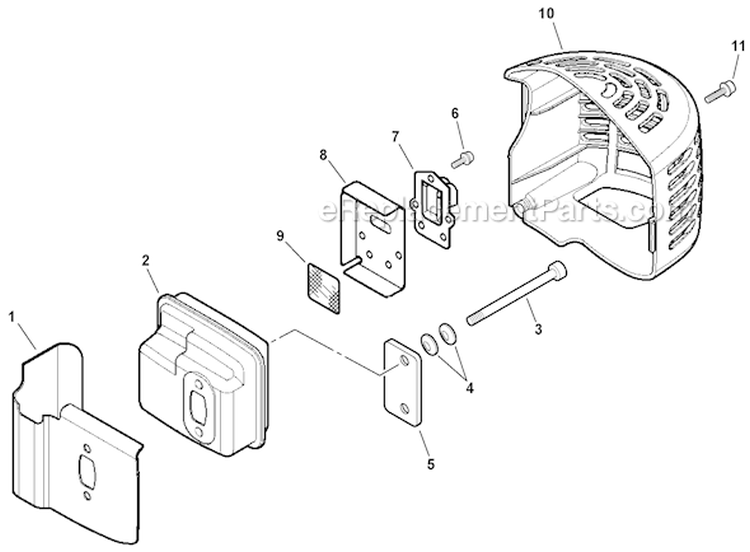 Page E Diagram and Parts List for HC-185 S69511001001 - S69511002064 Echo Hedge Trimmer