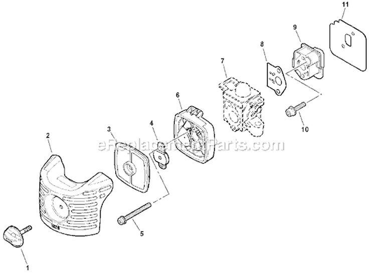 Page K Diagram and Parts List for HC-185 S76812001001 - S76812002377 Echo Hedge Trimmer