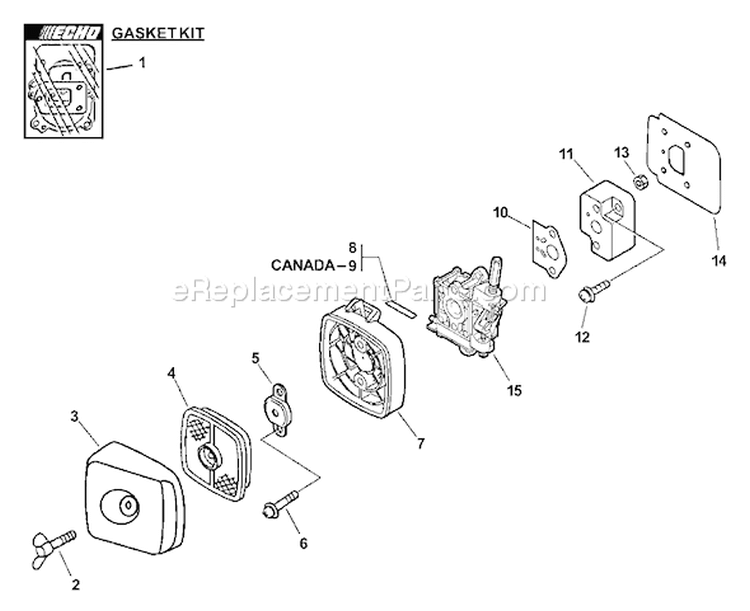 Page F Diagram and Parts List for HC-200 10001001 - 10999999 Echo Hedge Trimmer