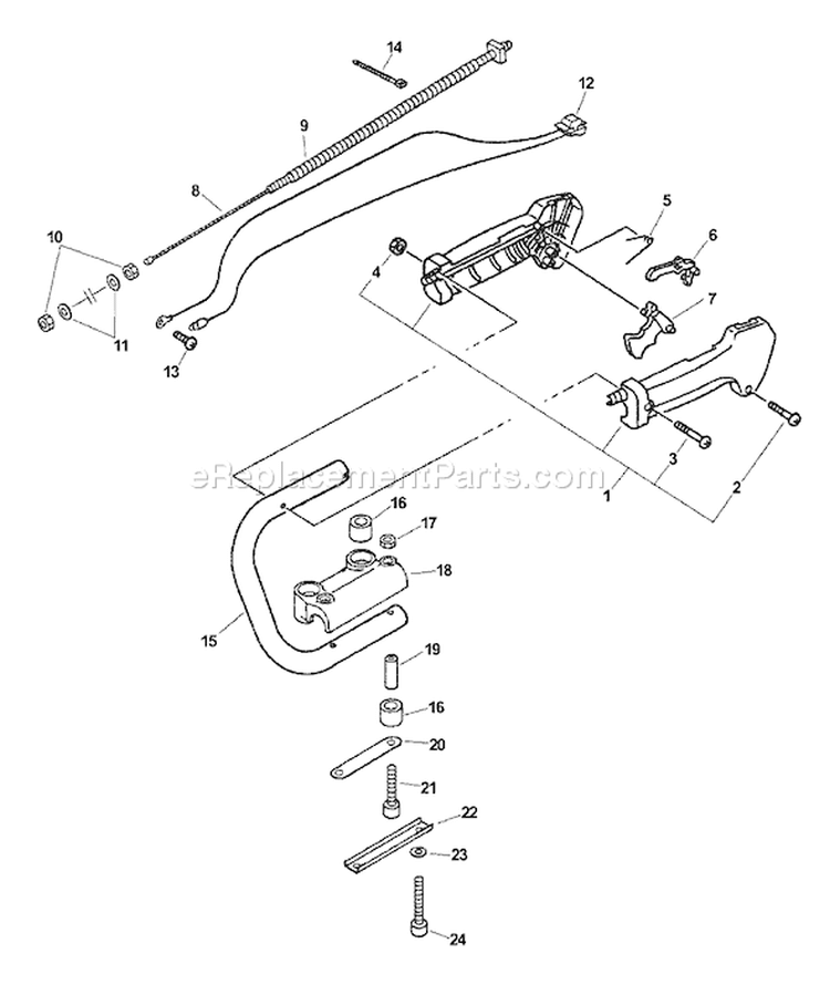 Page D Diagram and Parts List for HC-201 02001001 - 02999999 Echo Hedge Trimmer
