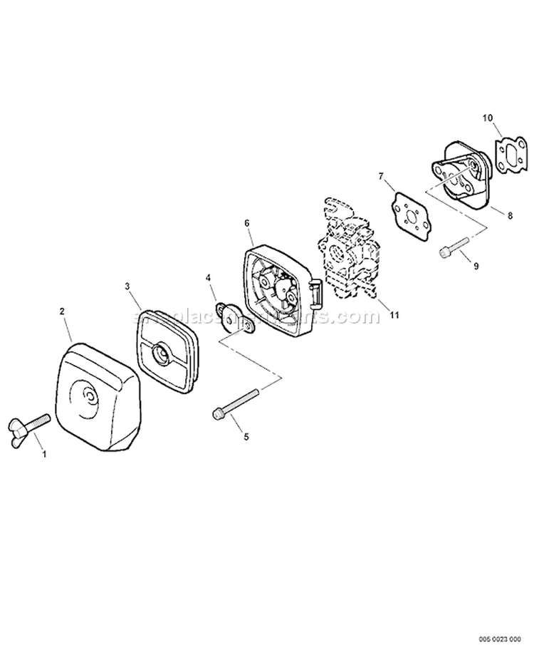 Page K Diagram and Parts List for HC-230 S76512001001 - S76512999999 Echo Hedge Trimmer