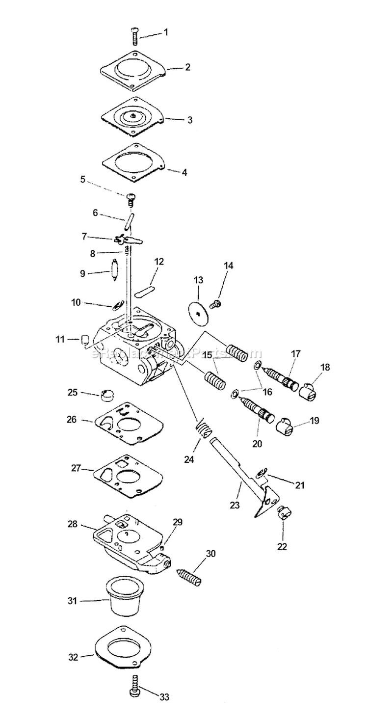 Page A Diagram and Parts List for HC-2400 Type 1E Echo Hedge Trimmer