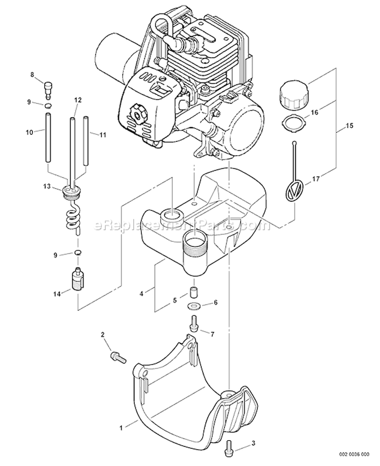 Page H Diagram and Parts List for HCA-260 S69211001001 - S69211999999 Echo Hedge Trimmer