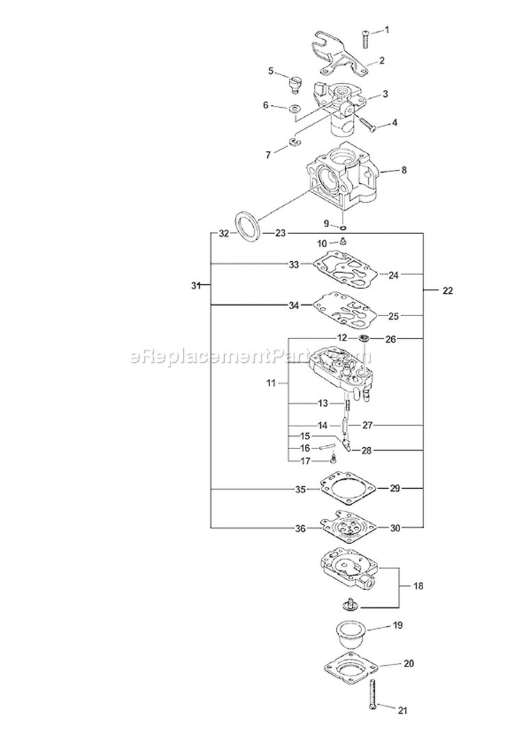 Page B Diagram and Parts List for HCA-260 07001001 - 07999999 Echo Hedge Trimmer