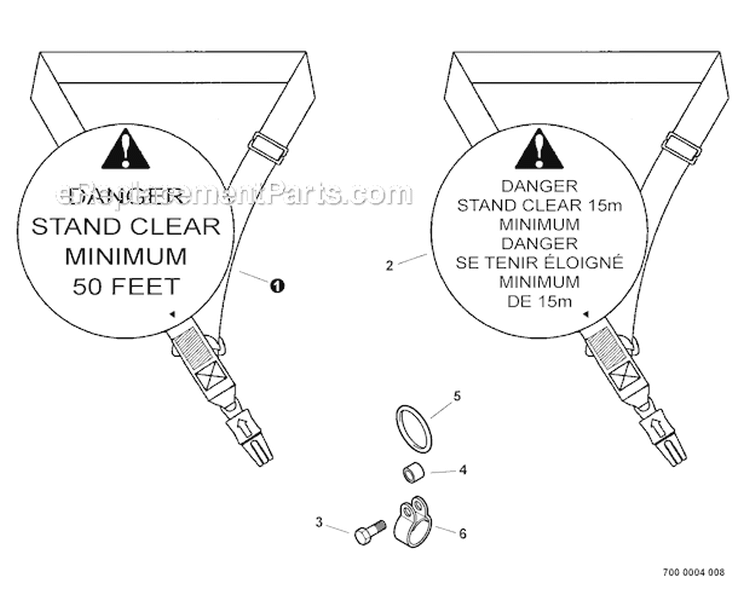 Shoulder Harness Diagram and Parts List for HCA-266 T43011001001-T43011999999 Echo Hedge Trimmer