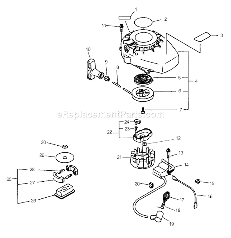 Page F Diagram and Parts List for HCR-1500 Type 1E Echo Hedge Trimmer