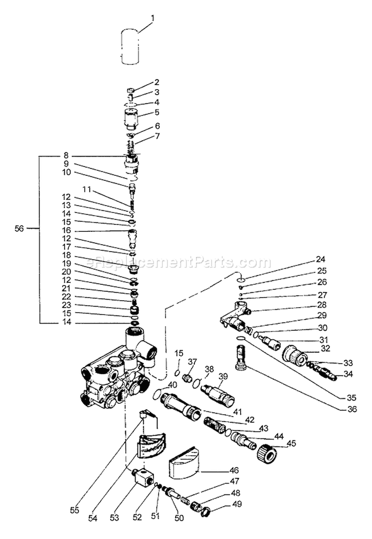 Page F Diagram and Parts List for HPP-1890 1991 Echo Pressure Washer