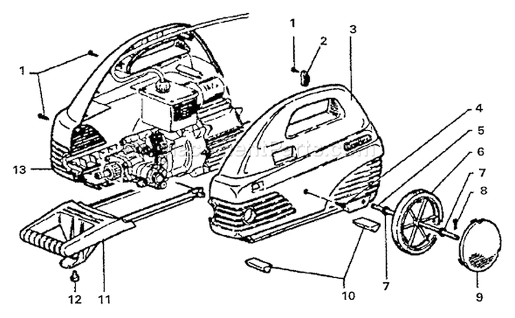 Page F Diagram and Parts List for HPP-1900  Echo Pressure Washer