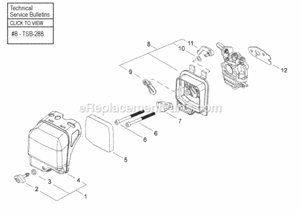 Air_Filter Diagram and Parts List for LE242  Echo Edger