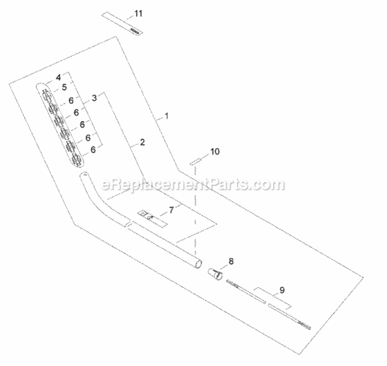 Outer_Tube Diagram and Parts List for LE242  Echo Edger