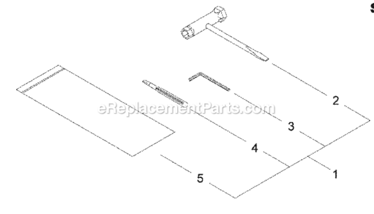 Service_Tool_Kit Diagram and Parts List for LE242  Echo Edger