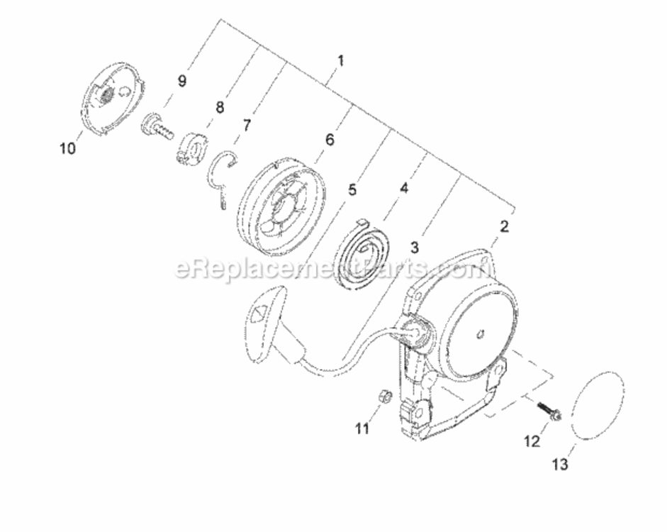 Starter Diagram and Parts List for LE242  Echo Edger