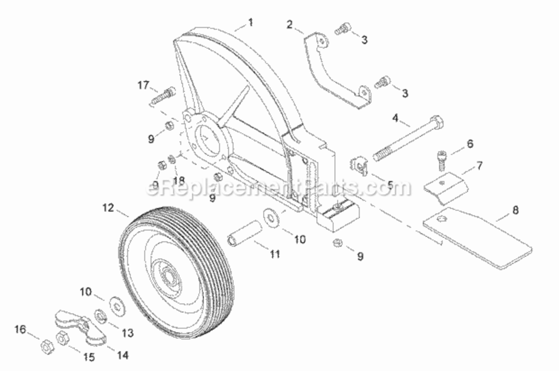 Debris_Shield Diagram and Parts List for LE242  Echo Edger