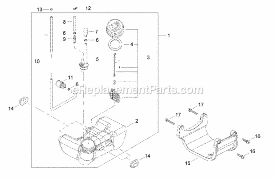 Fuel_Tank Diagram and Parts List for LE242  Echo Edger