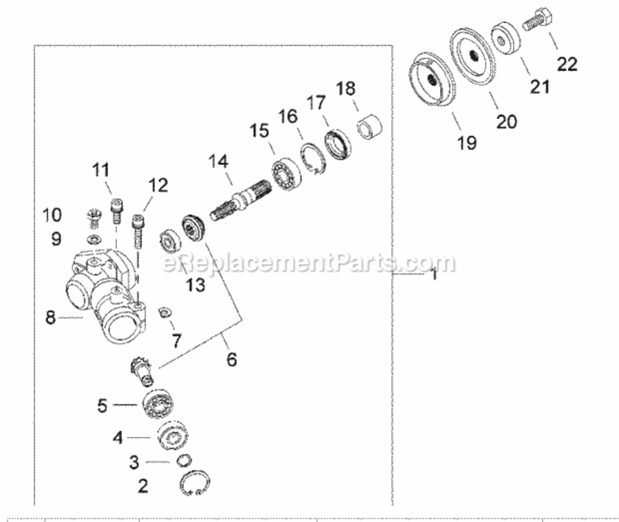 Gearcase Diagram and Parts List for LE242  Echo Edger