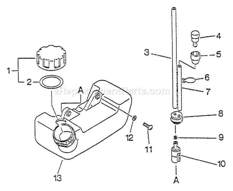 Page D Diagram and Parts List for LHB-2100 001001-003000 Echo Leaf Blower / Vacuum