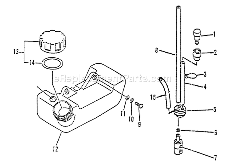 Page D Diagram and Parts List for LHB-2100 003001-005850 Echo Leaf Blower / Vacuum