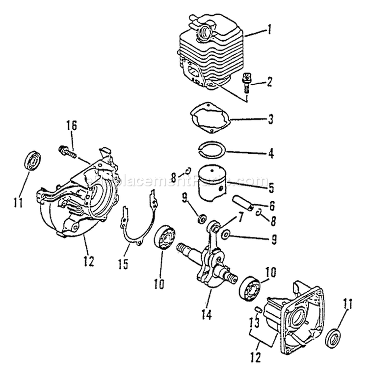 Page B Diagram and Parts List for LHB-2100 After S/N 005851 Echo Leaf Blower / Vacuum