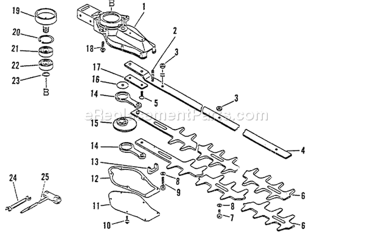 Page D Diagram and Parts List for LHD-1700 002838-004337 Echo Hedge Trimmer