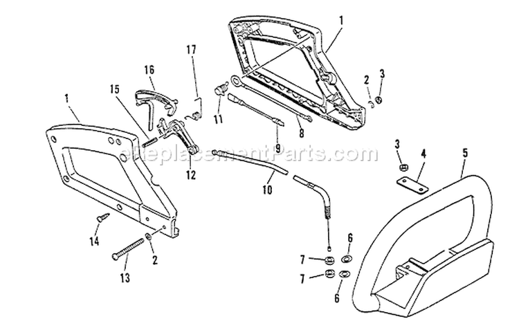 Page E Diagram and Parts List for LHD-1700 002838-004337 Echo Hedge Trimmer