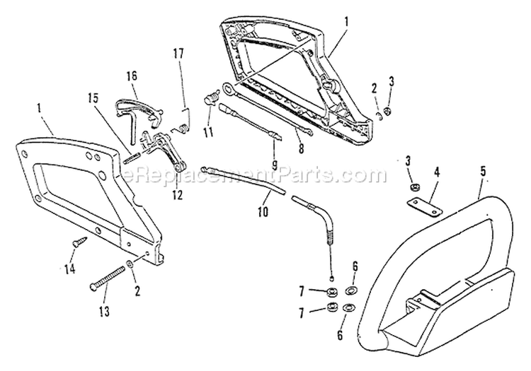 Page E Diagram and Parts List for LHD-1700 After S/N 001001-002837 Echo Hedge Trimmer