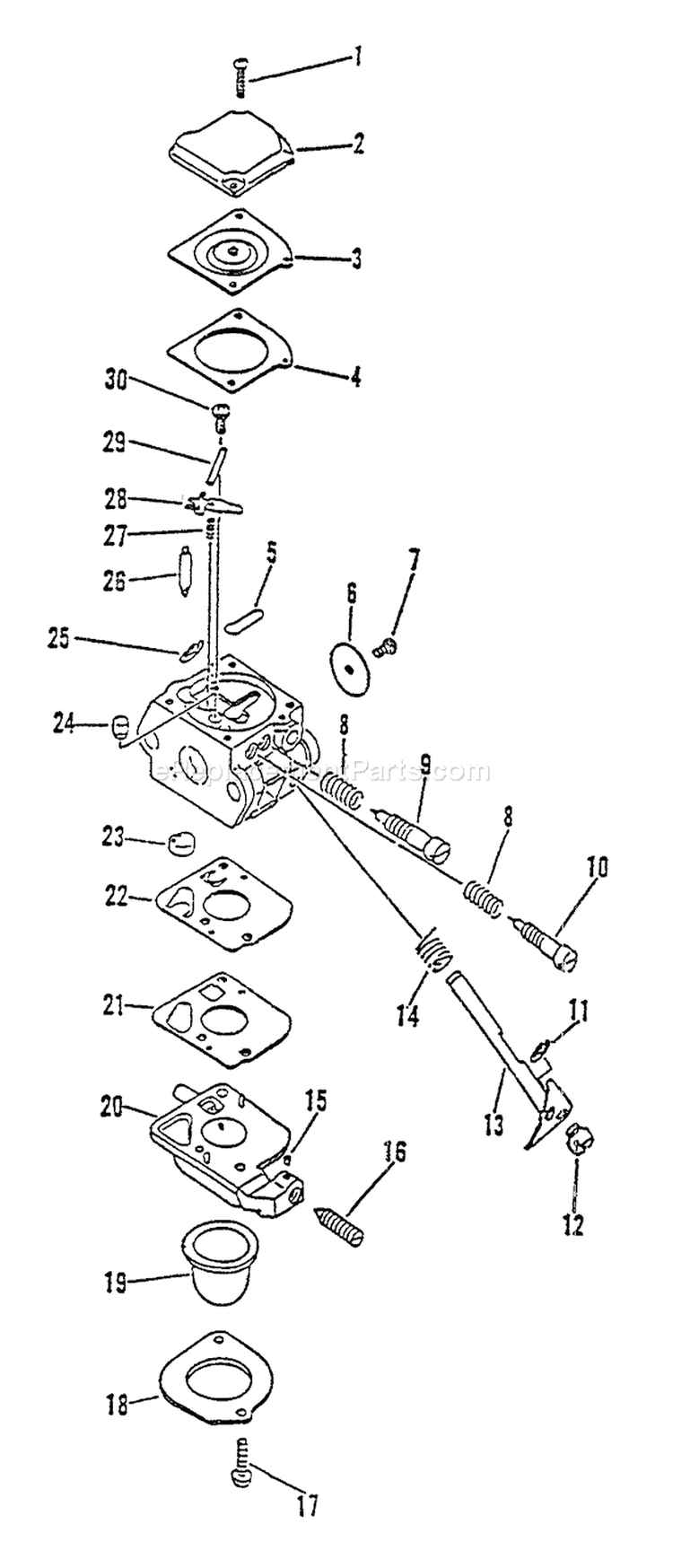 Page A Diagram and Parts List for LHE-2475 001001-002703 Echo Edger
