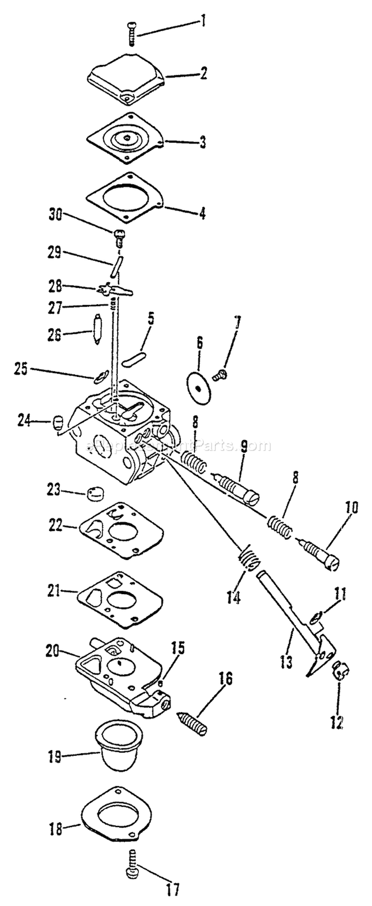 Page A Diagram and Parts List for LHE-2475 After S/N 002704 Echo Edger