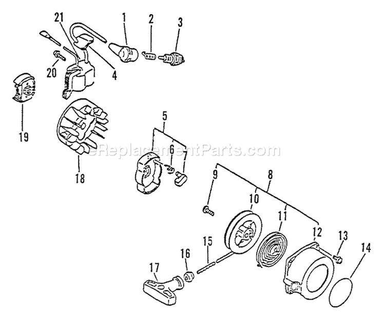 Page F Diagram and Parts List for LHE-2475 After S/N 002704 Echo Edger