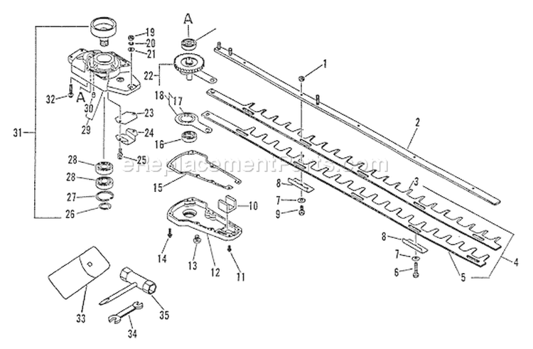 Page C Diagram and Parts List for LHS-3000 After S/N 002502 Echo Hedge Trimmer