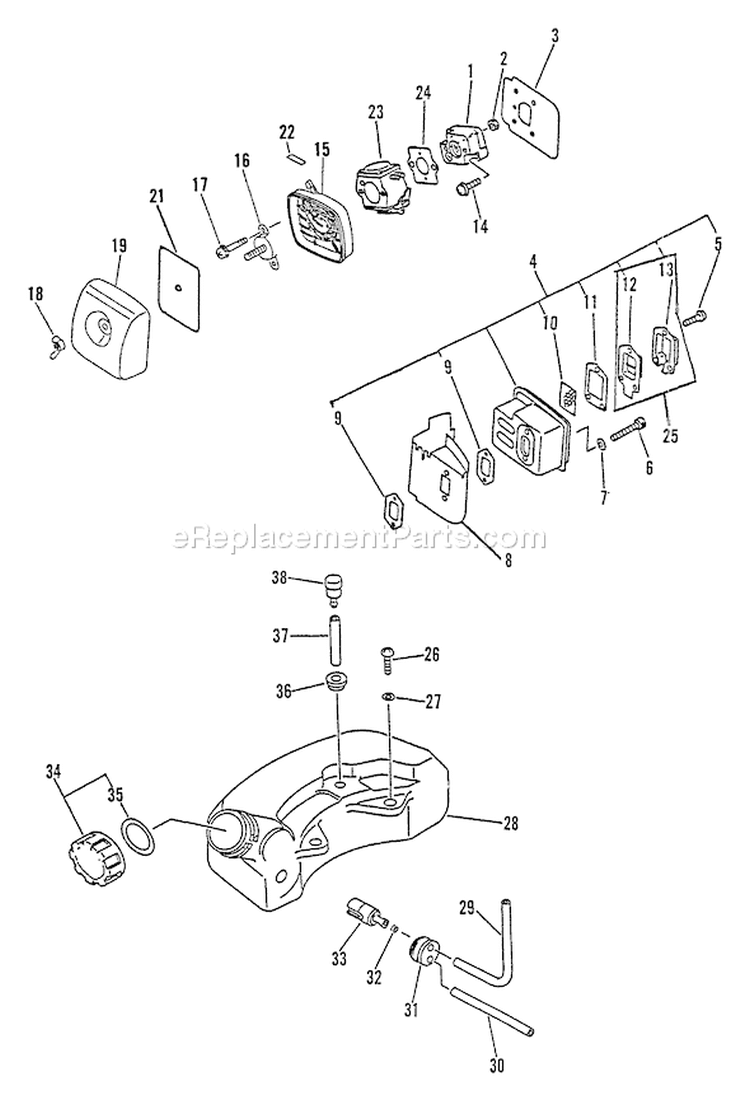 Page E Diagram and Parts List for LHS-3000 After S/N 002502 Echo Hedge Trimmer