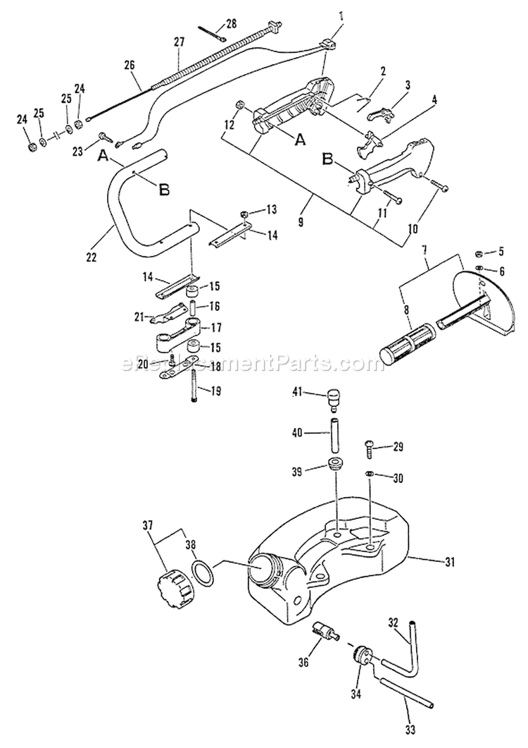 Page C Diagram and Parts List for LHS-4050 After S/N 001001 Echo Hedge Trimmer