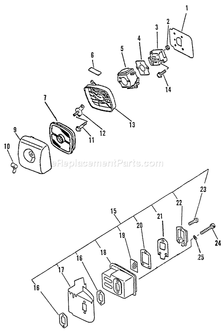 Page E Diagram and Parts List for LHS-4050 After S/N 001001 Echo Hedge Trimmer