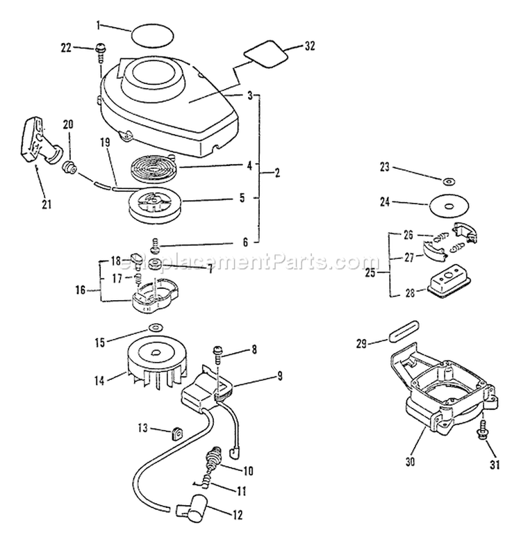 Page F Diagram and Parts List for LHS-4050 After S/N 001001 Echo Hedge Trimmer