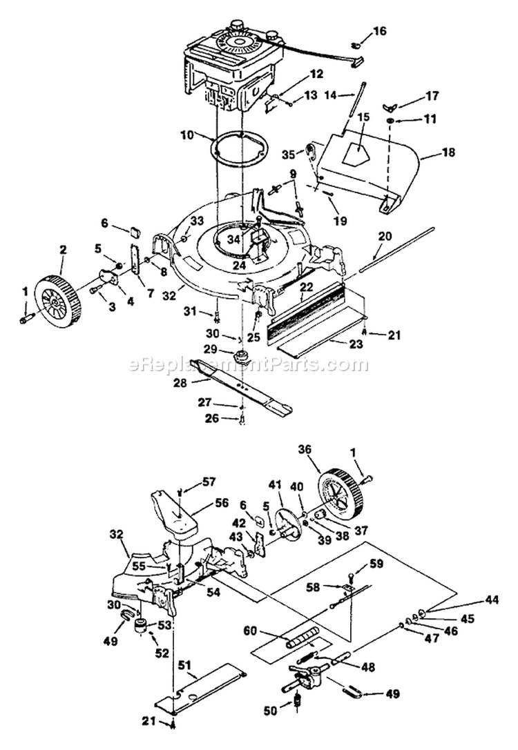 Page A Diagram and Parts List for LM-204P  Echo Lawn Mower