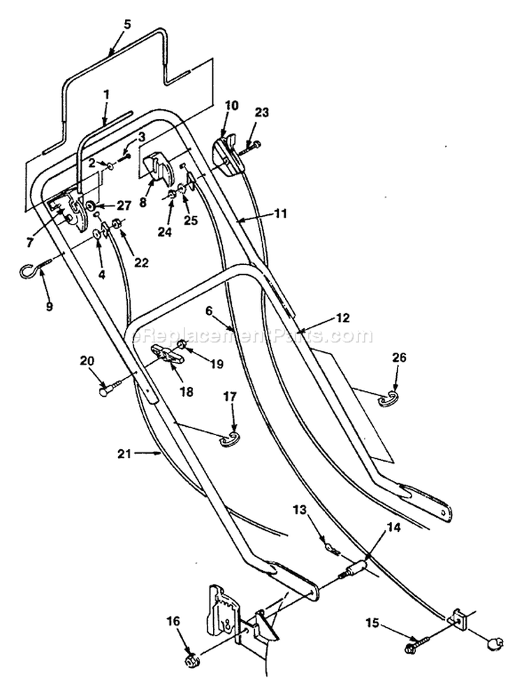Page B Diagram and Parts List for LM-204P  Echo Lawn Mower