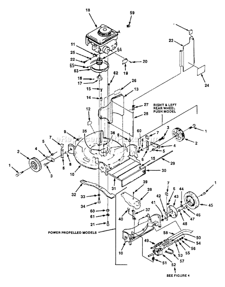 Page B Diagram and Parts List for LM-212  Echo Lawn Mower
