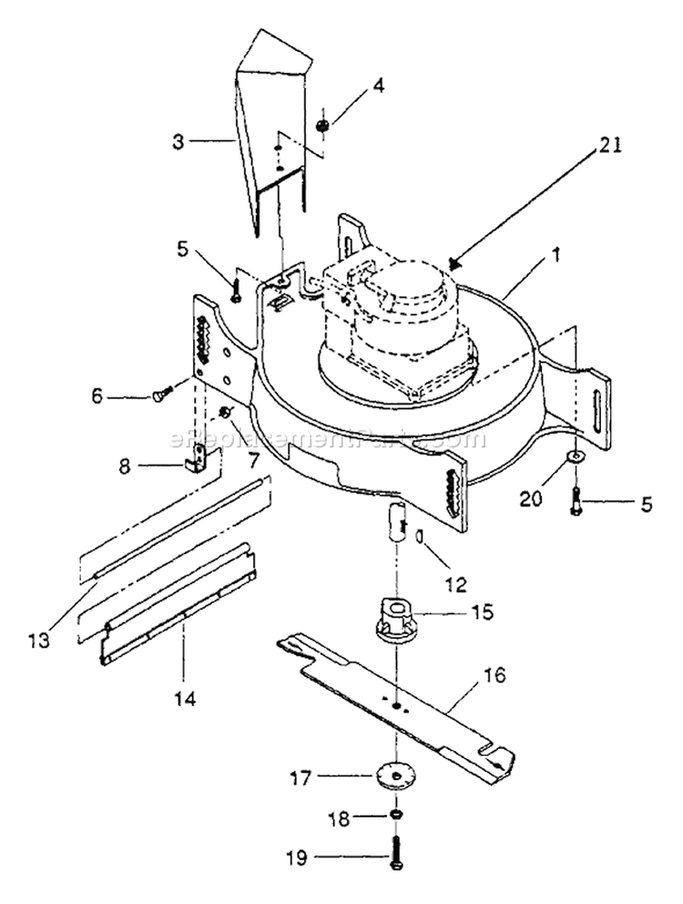 Page A Diagram and Parts List for LMC-212  Echo Lawn Mower