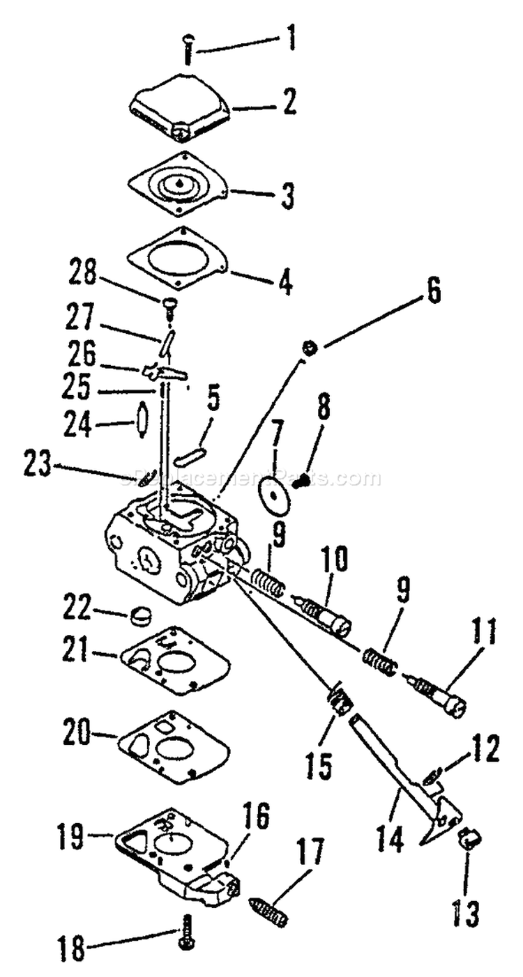 Page A Diagram and Parts List for LST-2100 001001-003000 Echo Trimmer
