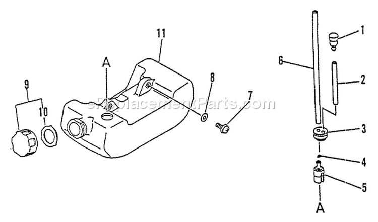 Page D Diagram and Parts List for LST-2100 001001-003000 Echo Trimmer