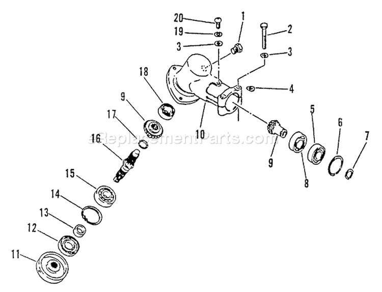Page E Diagram and Parts List for LST-2100 001001-003000 Echo Trimmer