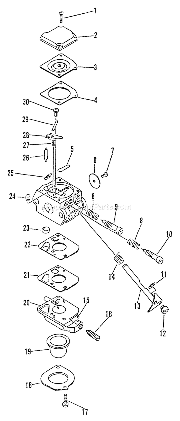Page A Diagram and Parts List for LST-2450 001001-002506 Echo Trimmer