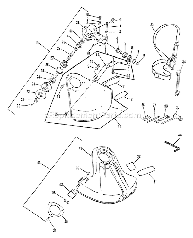Page D Diagram and Parts List for LST-2450 002507-007999 Echo Trimmer