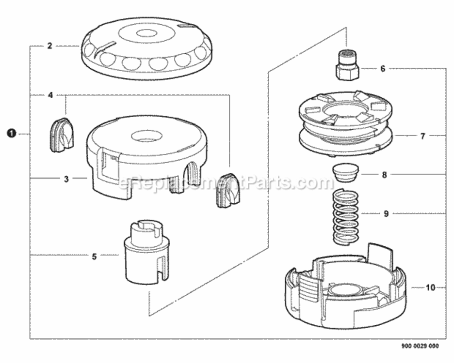 Speed-Feed_375_Trimmer_Head Diagram and Parts List for PAS-225VPB S86813001001 - S86813012000 Echo Trimmer