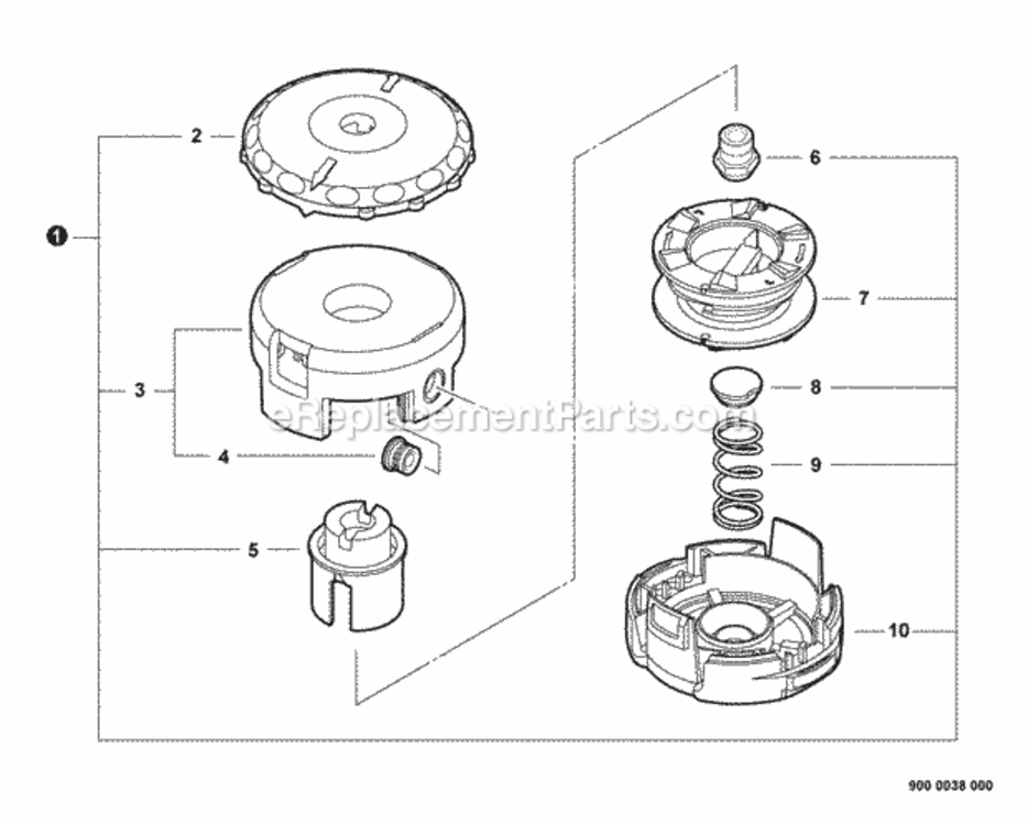Speed-Feed_400_Trimmer_Head Diagram and Parts List for PAS-225VPB S86813001001 - S86813012000 Echo Trimmer