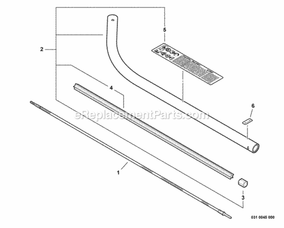 Main_Pipe_Assembly_Flexible_Driveshaft_-_Edger_Attachment Diagram and Parts List for PAS-225VP S59612001001 - S59612022000 Echo Trimmer