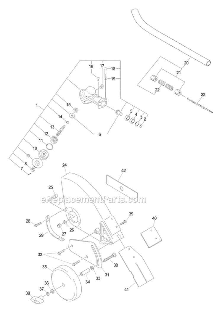 Metal Shield Edger Attachment Sn: 054771-999999 Diagram and Parts List for PAS-225 S59511001001-S59511003000 Echo Trimmer