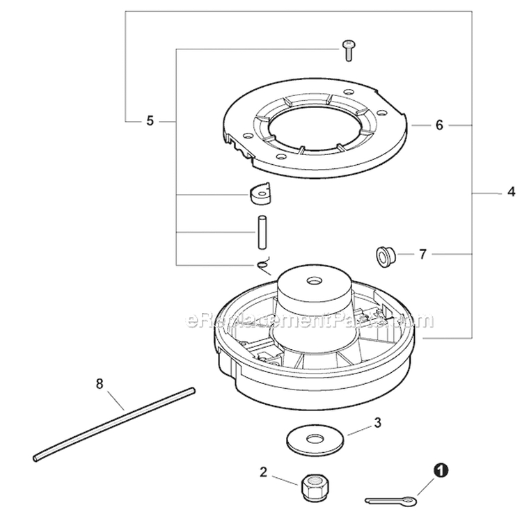 Rapid Loader Trimmer Head Diagram and Parts List for PAS-225 S59511001001-S59511003000 Echo Trimmer