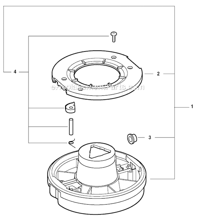 2-Line Rapid Loader Head Diagram and Parts List for PAS-225 S59511001001-S59511003000 Echo Trimmer