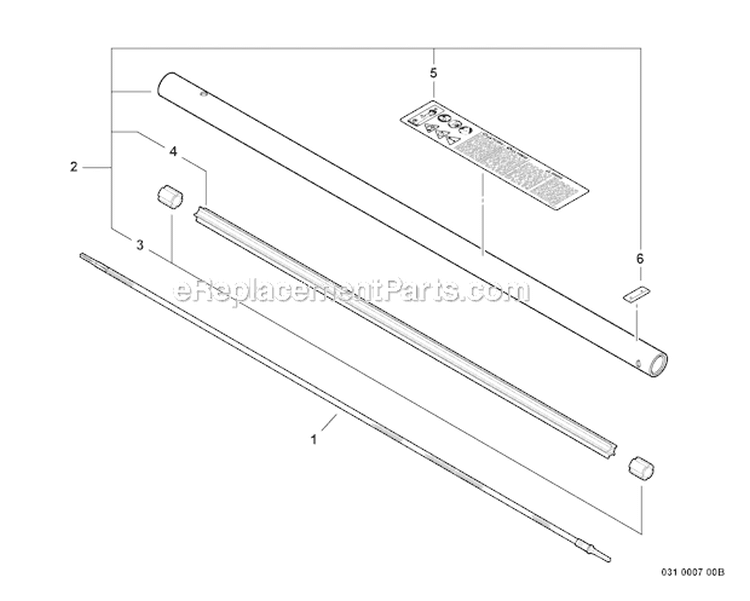 Main Pipe Assembly, Flexible Driveshaft, Grass Trimmer Attachment Diagram and Parts List for PAS-225 S59511003001-S59511999999 Echo Trimmer